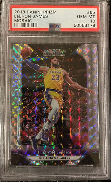 2018 Prizm LeBron James Mosaic PSA 10