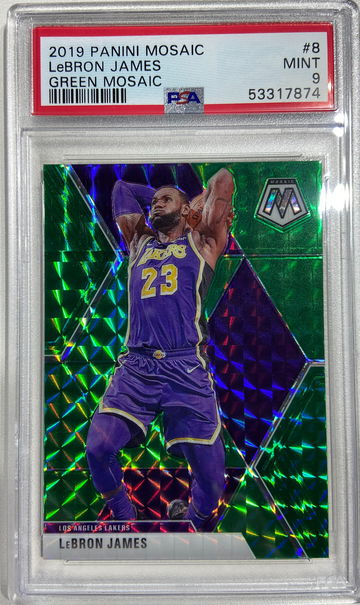 2019 Panini Mosaic Green LeBron James PSA 9 MINT