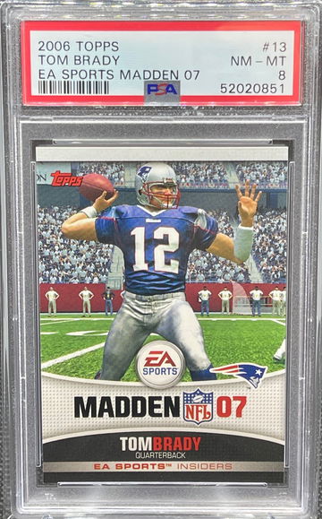 Tom Brady 2006 Topps EA Sports Madden PSA 8