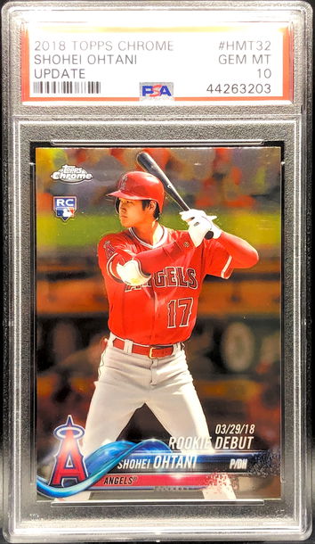 2018 Topps Chrome Update Shohei Ohtani RC Rookie HMT32 PSA 10