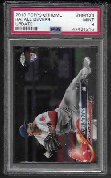 2018 Topps Chrome Update Rafael Devers PSA 9 Rookie Card #HMT23