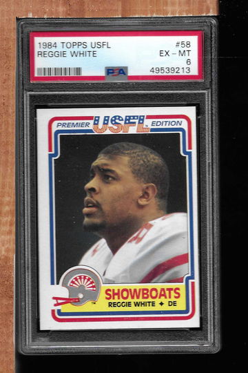 1984 TOPPS USFL REGGIE WHITE PSA 6