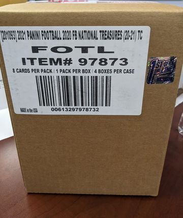 2020 Panini National Treasures NFL Football Sealed Case (4 Hobby Boxes) 