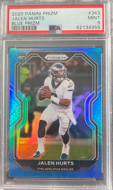 Jalen Hurts Prizm Blue PSA 9 