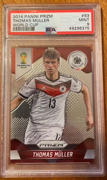 2014 Panini Prizm Thomas Muller World Cup PSA 9