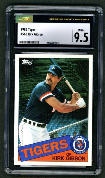 1985 Topps Kirk Gibson #565 CSG 9.5 Mint+ Tigers