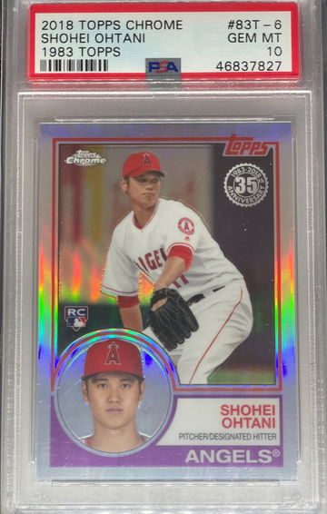 PSA 10 2018 Topps Chrome Shohei Ohtani 1983 Topps #83T-6