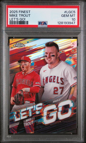 2025 Topps Finest Let's Go! Mike Trout #LGC5 PSA 10