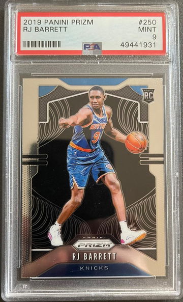  2019-20 Panini Prizm RJ Barrett RC PSA 9 MINT! Card #250