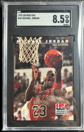1992 Skybox USA Michael Jordan #44 SGC 8.5 NM/MT+ Chicago Bulls HOF GOAT