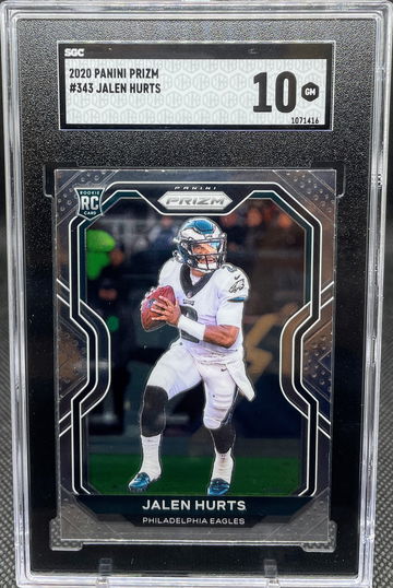 2020 Panini Prizm #343 Jalen Hurts Rookie RC SGC 10 GEM MINT