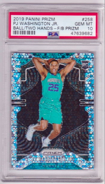 2019-20 Panini Prizm Fast Break PJ Washington Jr Rookie Variation PSA 10