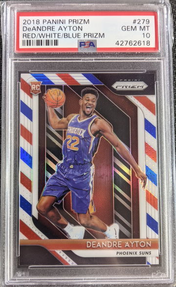 2018 prizm DeAndre Ayton red white and blue