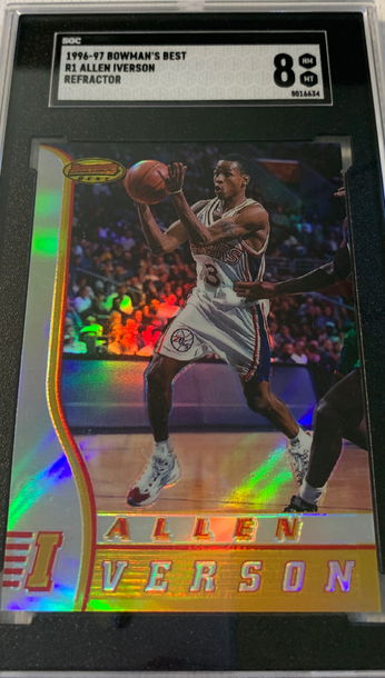 1996-97 Bowmans Best Refractors Allen Iverson RC #R1 SGC 8 NM