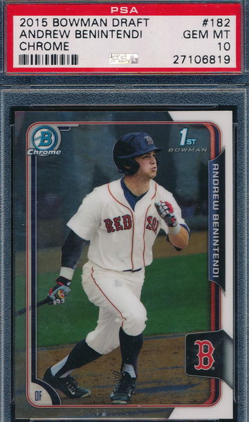 2015 Bowman Chrome Draft 182 Andrew Benintendi RC PSA 10 GEM MT 6819