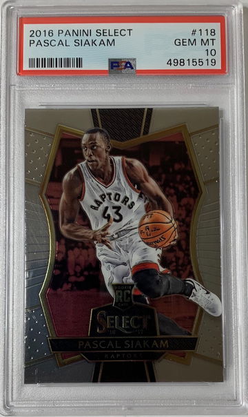 2016 Panini Select Pascal Siakam PSA 10 Gem Mint #118