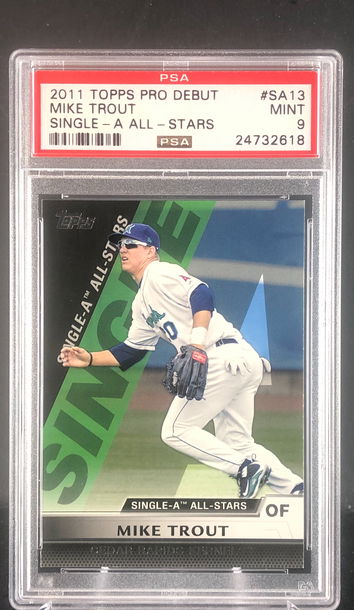 2011 Topps Pro Debut #SA13 Mike Trout Single A All-Stars PSA 9🔥