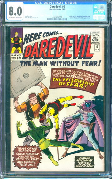 Daredevil #6 (1965) CGC 8.0 - O/w to white; 1st & origin of Mister Fear (Drago)