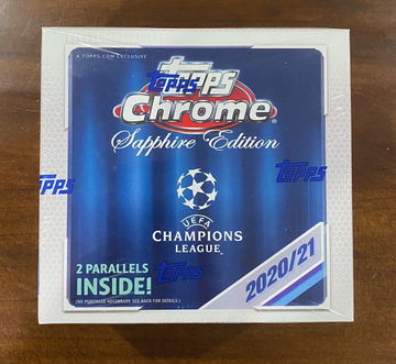 2020 - 2021 Topps Chrome Sapphire UEFA Champions League Sealed Box - Soccer