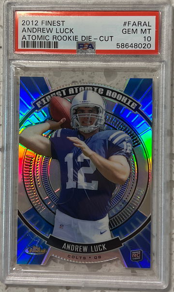 2012 topps finest Andrew Luck atomic refractor die-cut #faral psa 10 gem mt colts rc rookie
