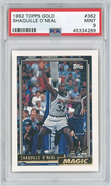1992 Topps Gold Shaquille O'Neal #362 PSA 9