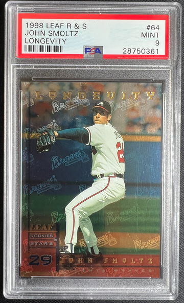 1998 Leaf Rookies & Stars John Smoltz Longevity /50 PSA 9