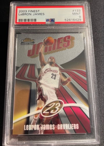  PSA 9 - 2003 LEBRON JAMES FINEST RC /999 Low Pop Rookie