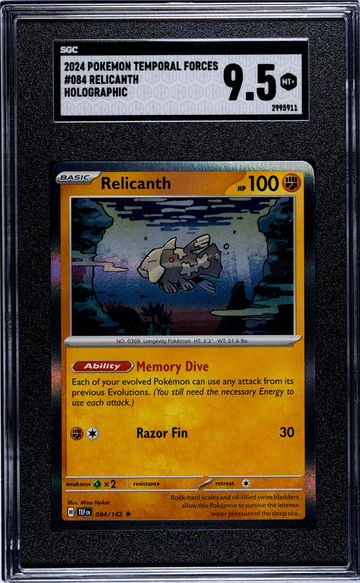 2024 Pokémon Scarlet & Violet Temporal Forces Relicanth #084/162 Holo SGC 9.5