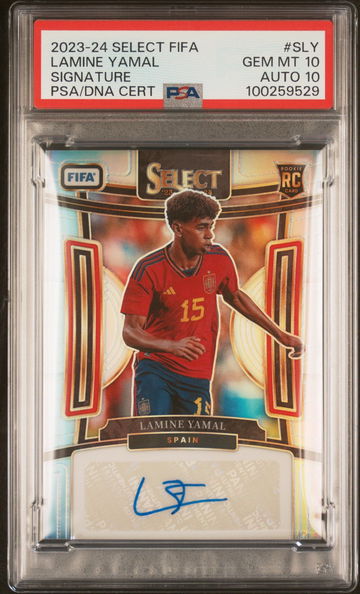 2023-24 PANINI SELECT FIFA LAMINE YAMAL AUTO RC ROOKIE #SLY PSA 10 / AUTO PSA 10