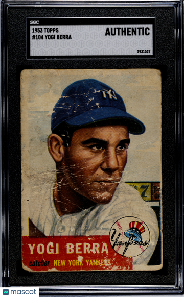 1953 Topps Yogi Berra #104 SGC A