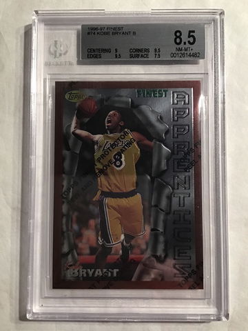 1996-97 Kobe Bryant Finest RC BGS 8.5 High Sub grades