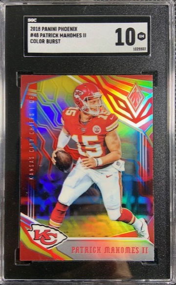 2018 Phoenix COLOR BURST Refractor #48 PATRICK MAHOMES II Chiefs SGC 10 Gem Mint