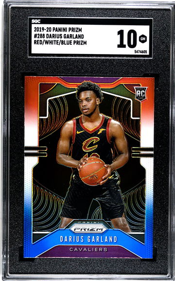 2019-20 PRIZM DARIUS GARLAND #288 RED WHITE & BLUE PRIZM SGC 10