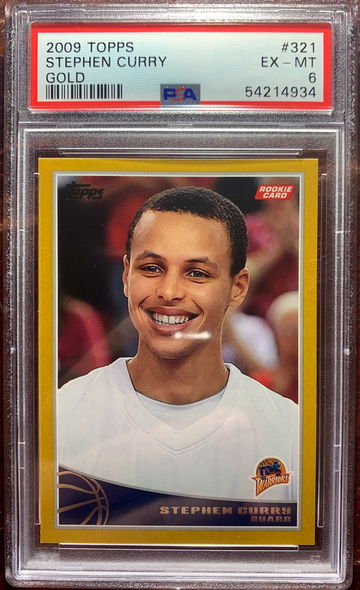 2009 Topps Gold Stephen Curry Rookie #'d /2009 - PSA 6