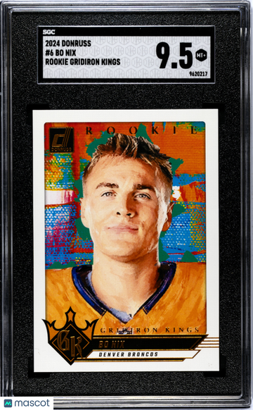 2024 Donruss Bo Nix #6 Rookie Gridiron Kings SGC 9.5