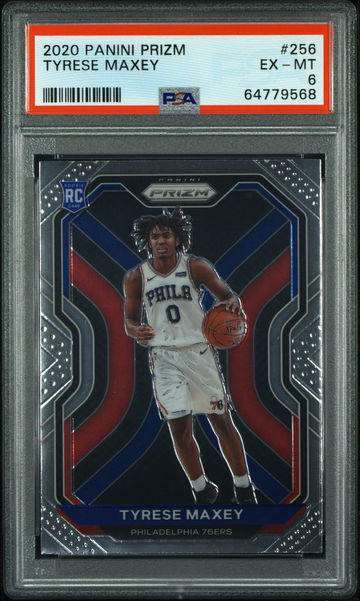 💎🚨 2020-21 Panini Prizm TYRESE MAXEY Rookie Card #256 Card PSA 🏀🧨HUSTLE 🔔