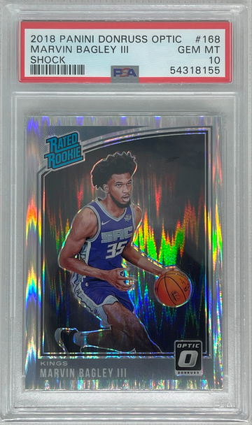 MARVIN BAGLEY III 2018-19 Donruss Optic Shock Prizm Rated Rookie RC #168 PSA 10 Gem Mint