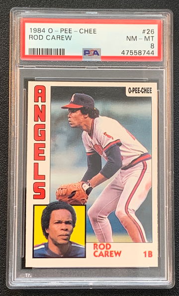 1984 O-Pee-Chee Rod Carew #26 PSA 8