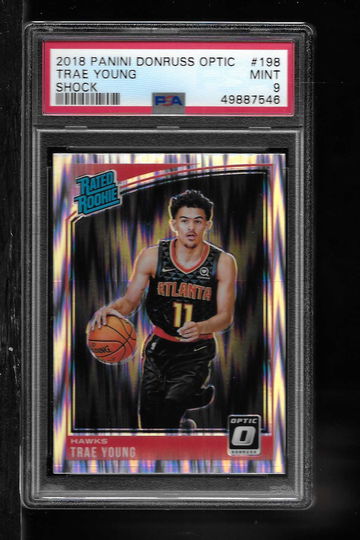 2018 DONRUSS OPTIC TRAE YOUNG SHOCK PSA 9