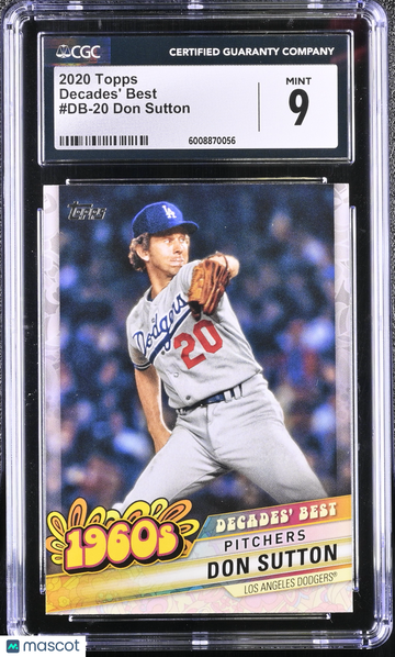 2020 Topps Don Sutton #DB-20 Decades' Best CGC 9