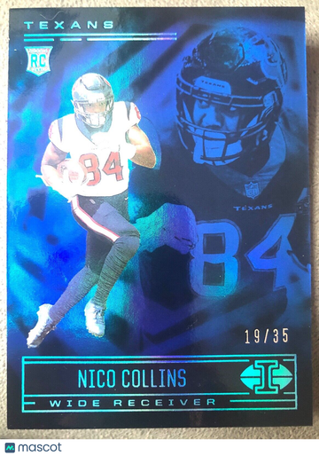2021 Panini Illusions NICO COLLINS Platinum Parallel Short Print SP /35 TEXANS