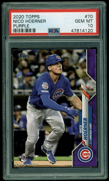 2020 Topps Nico Hoerner Meijer Purple SP RC PSA 10 POP 2
