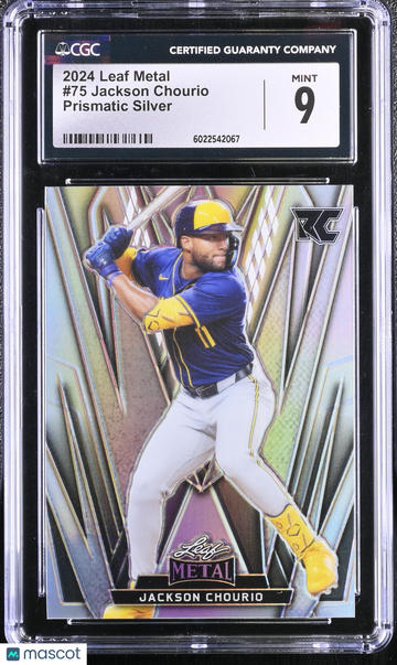 2024 Leaf Metal Jackson Chourio #75 Prismatic Silver /185 CGC 9