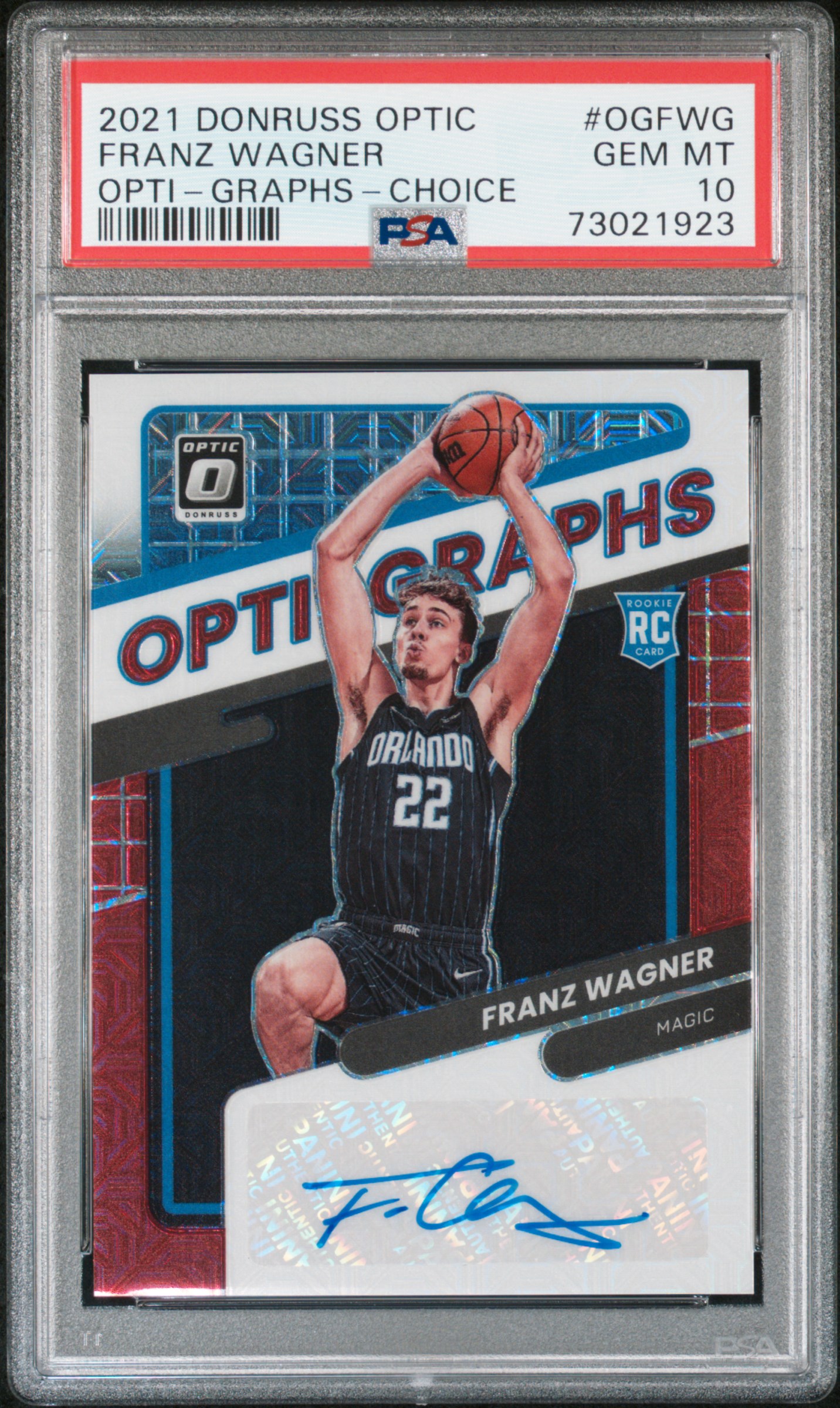 2021 Donruss Optic Opti-Graphs Franz Wagner #OGFWG Rookie RC Auto PSA 10 Magic