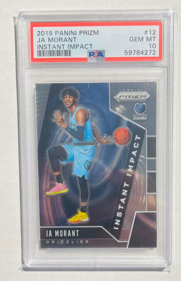 2019-20 Panini Ja Morant Prizm Rookie Card RC Instant Impact PSA 10 Grizzlies 🔥