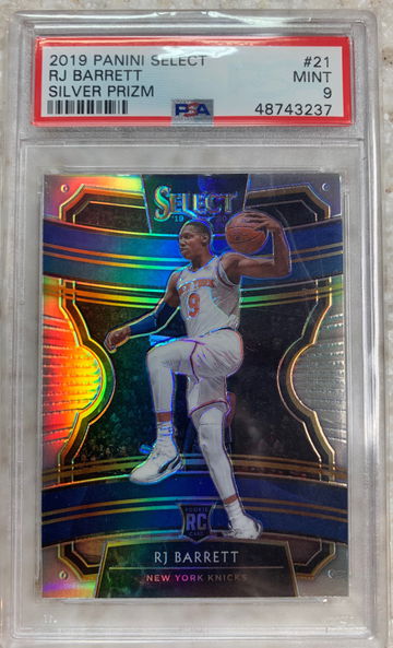 Panini Select Silver Prizm Concourse RJ Barrett PSA 9
