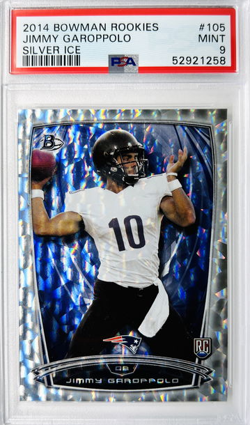 ⭐️ 2014 JIMMY GAROPPOLO BOWMAN SILVER ICE #105 PSA 9 RC 🔥