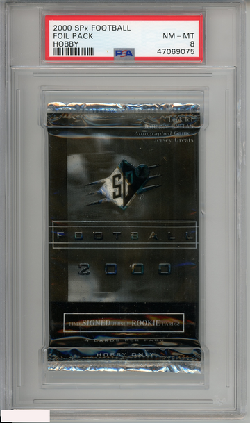 2000 SPX FOOTBALL FOIL PACK FOIL PACK # HOBBY PSA 8 NM-MT