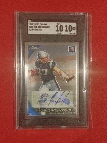 2010 Topps Chrome Rookie Auto New England Patriots Rob Gronkowski 