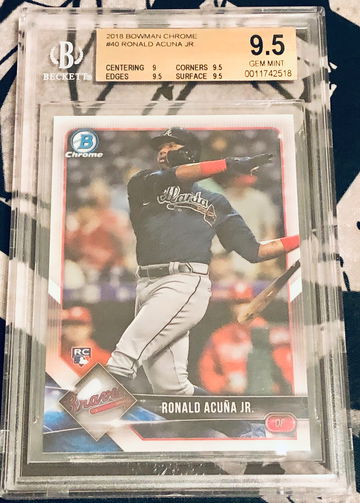 2018 Bowman Chrome Ronald Acuna Jr. Rookie BGS9.5 Gem Mint